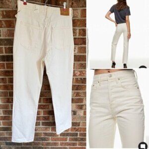 Aritzia   NEW Denim Forum The Joni High Rise Loose  High-waisted jeans Bone